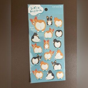 Corgie Butts dog STICKERS Craft Scrapbook Journal MIND WAVE Sheet - New & Sealed